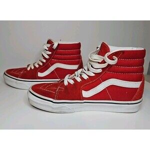 VANS Sk8-Hi Red High Tops Womens 5.5 Mens 4 Red